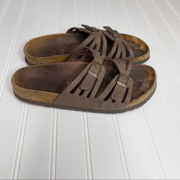 Birkenstock Shoes - Birkenstock Sandals Granada Brown Leather
